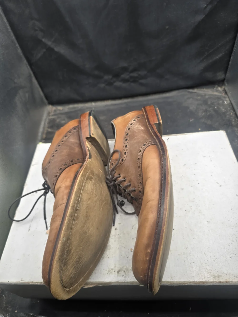 Men's Brown Leather Brogue Derby Shoes